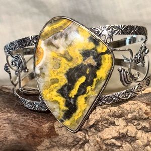 Exotic Bumble Bee Jasper Naturally harvested Gemstone cuff